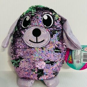 Shimmeez Delilah Dog Reversible Sequined Plush